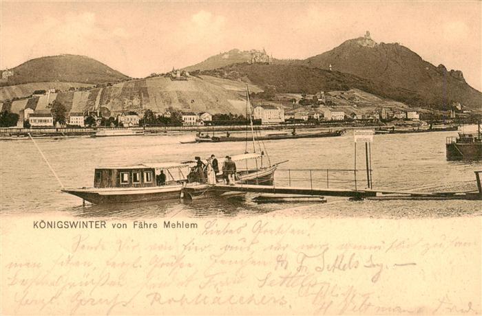 Koenigswinter Rhein An der Faehre Mehlem