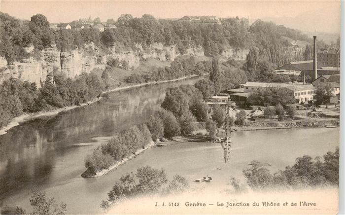 Geneve GE Le Jonction du Rhone et de l'Arve