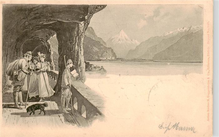 Axenstrasse Altdorf UR Partie an der Axenstrasse