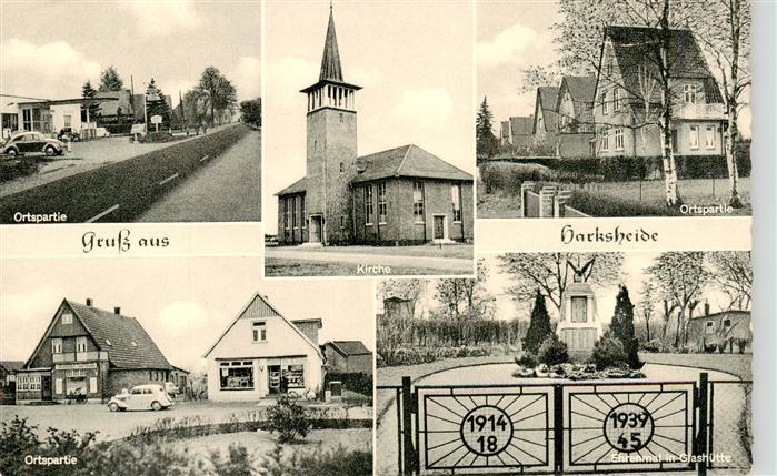 Harksheide Norderstedt Ortspartien Kirche Ehrenmal in Glashuette