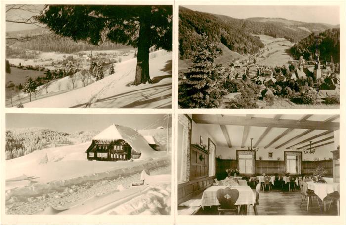 Todtmoos Schwarzwald BW Hotel Loewen Gastraum Winterpanorama