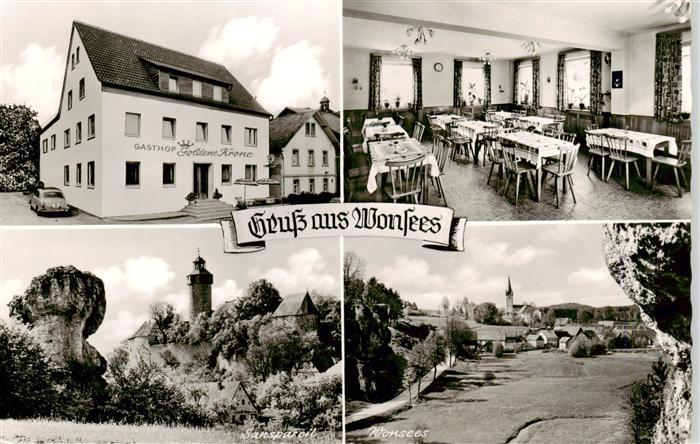 Wonsees Gasthof Goldene Krone Gastraum Sanspareil Ortspartie