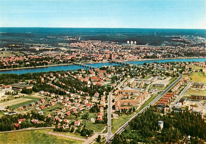 Umea Sweden Teg i foergrunden Fliegeraufnahme