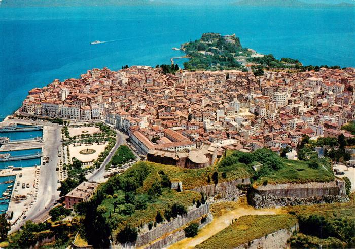 Kepkyra Korfu Corfu Fliegeraufnahme