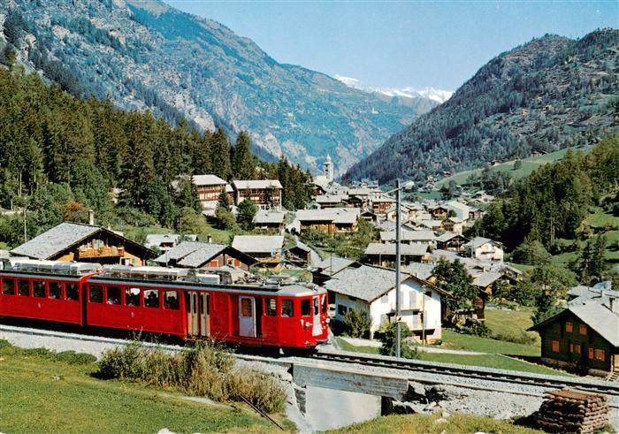 St-Niklaus St-Nicolas VS mit Brig Visp Zermatt Bahn