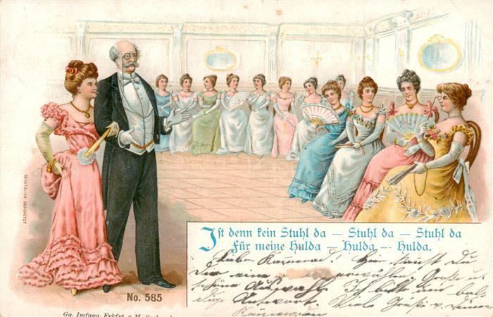 Tanzen Dancing Dancer No.585 Litho Frauen