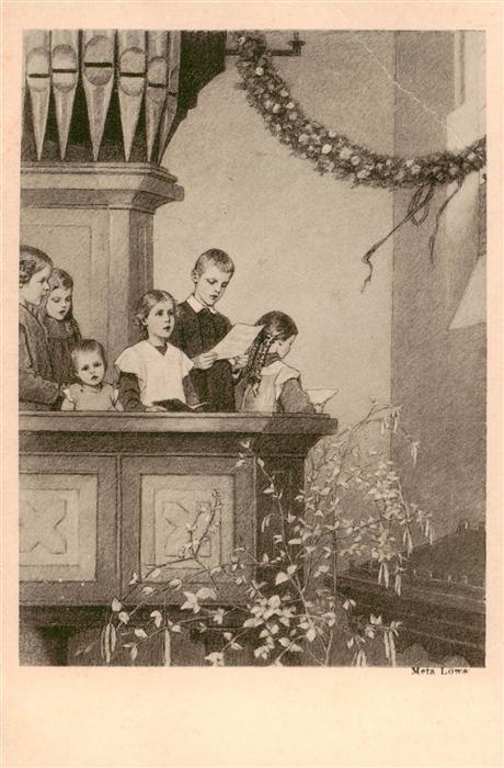 Loewe Meta Kuenstlerkarte Kinderchor Kirche