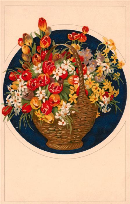 Kuenstlerkarte 2192 Meisster Buch Blumen