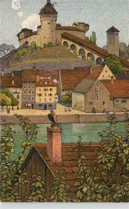 Schlatter E.E. Kuenstlerlitho Munot Feuerthalen