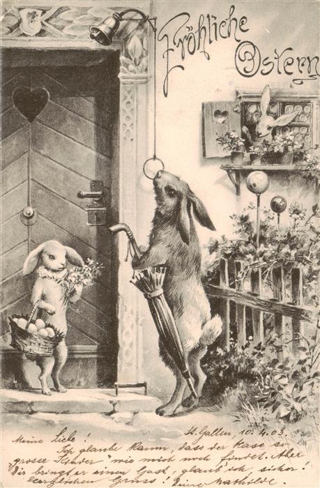 Ostern Easter Paques Pasqua Hasen Eier Regenschirm