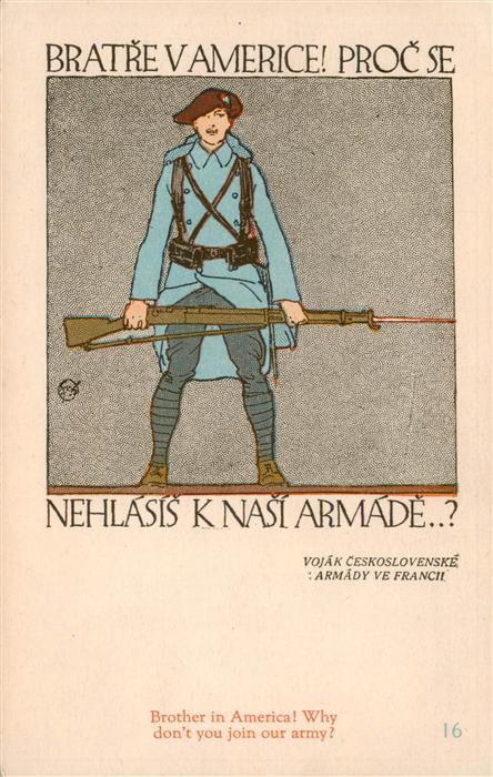 Militaria Czechia Brother in America Why dont you join our army Soldat