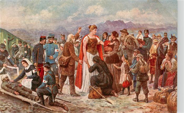 Helvetia Schweiz R.Weiss Verlag K.Essig Basel Rotes Kreuz