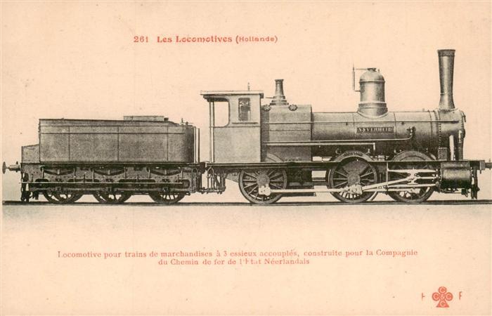 Lokomotive Eisenbahn Railway Chemin de fer Neerlandais Hollande