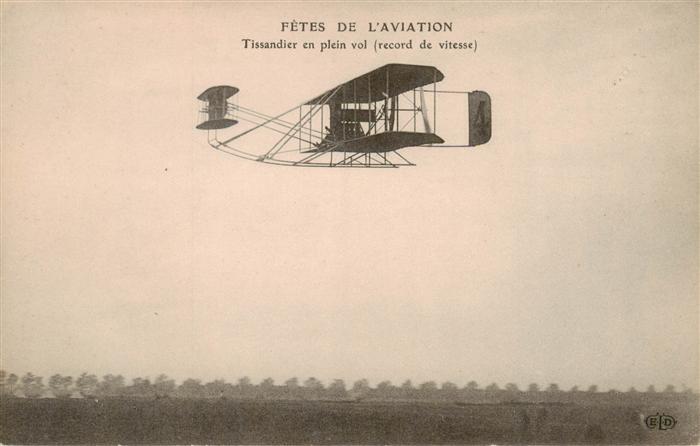 Tissandier Flugpionier Aviatik record de vitesse