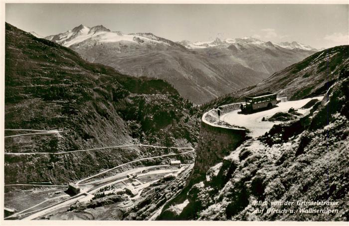 Postbus Omnibus Grimselstraße Gletsch u.Walliseralpen