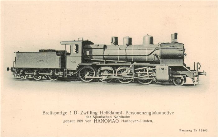 Lokomotive Eisenbahn Railway 1D-Zwilling Heißdampf-Personenzug HANOM
