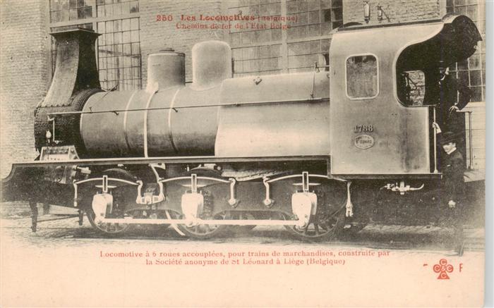 Lokomotive Eisenbahn Railway 250 Chemins de fer de l'etat Belgium