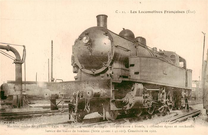 Lokomotive Eisenbahn Railway Tender Nr. 42-016 Mikado