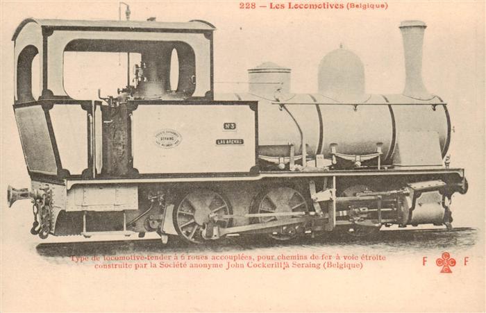 Lokomotive Eisenbahn Railway 228 No 3 Las arenas John Cockerill Belgique