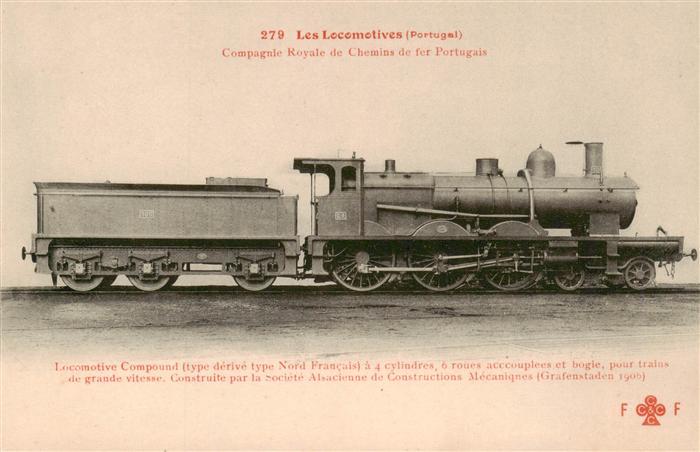 Lokomotive Eisenbahn Railway 279 Chemins de fer Portugais