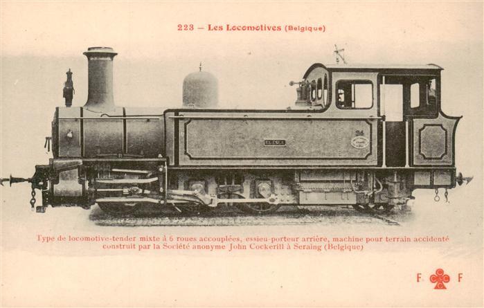 Lokomotive Eisenbahn Railway 223 Tender John Cockerill Belgique
