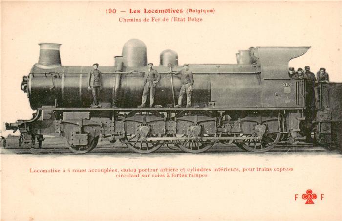 Lokomotive Eisenbahn Railway 190 Chemins de fer Belgique