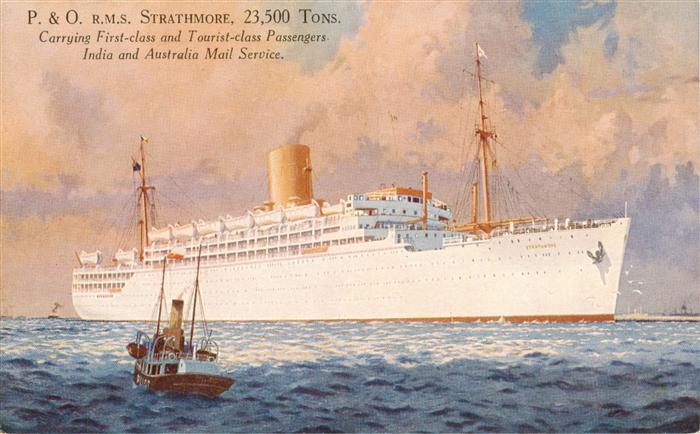 Schiffe Oceanliner P&O R.M.S Strathmore 23500 Tons