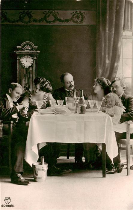 Foto AMB Nr. 601498/5 Wein Uhr Familie