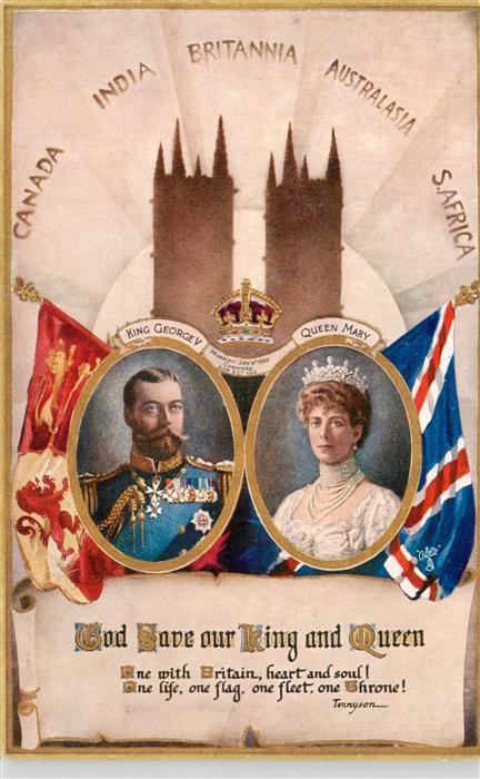 Adel England King George V Queen Mary