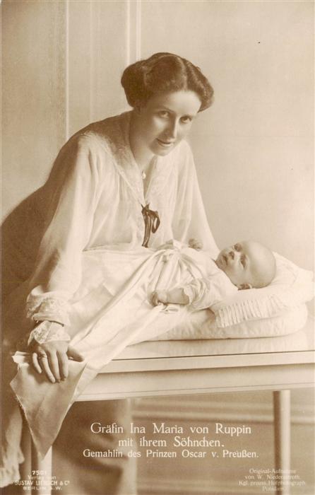 Adel Preussen Monarchie Graefin Ina Maria Oscar v. Preussen Verlag Gustav Liersc