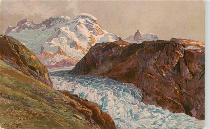 Wagner Richard Kuenstlerkarte 
No.5541 Gornergletscher Chokolats Berne Zurich