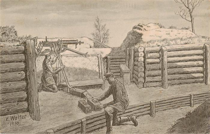 Walter E. Kuenstlerkarte Verlag Unterofliz Soldaten