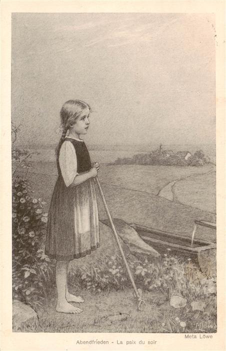 Loewe Meta Kuenstlerkarte Maedchenschutzvereine Abenfrieden