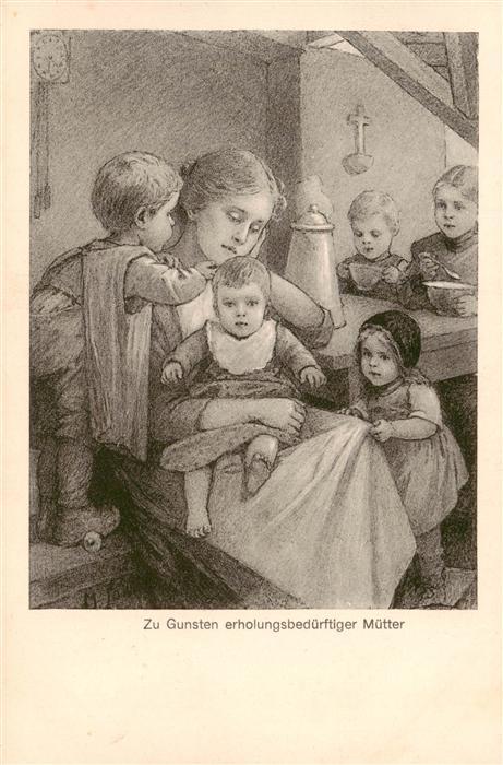 Loewe Meta Kuenstlerkarte Kinder Muetter