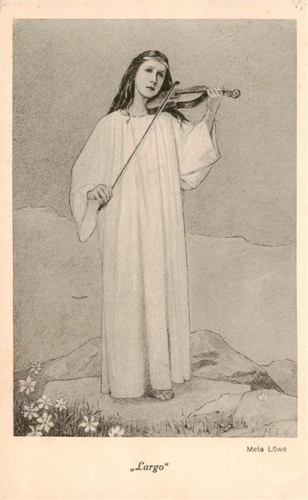 Loewe Meta Kuenstlerkarte Nr.81 Vrelag K. Girtanner Largo Frau