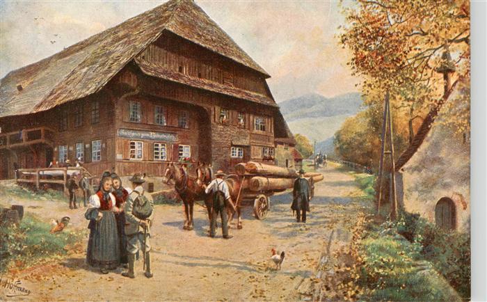 Hoffmann Heinrich Kuenstlerkarte Gasthaus Himmelreich