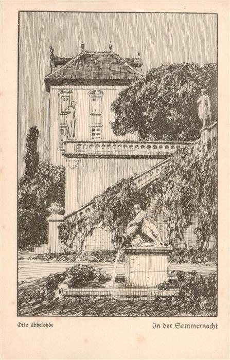 Ubbelohde Otto Kuenstlerkarte In der Sommernacht
