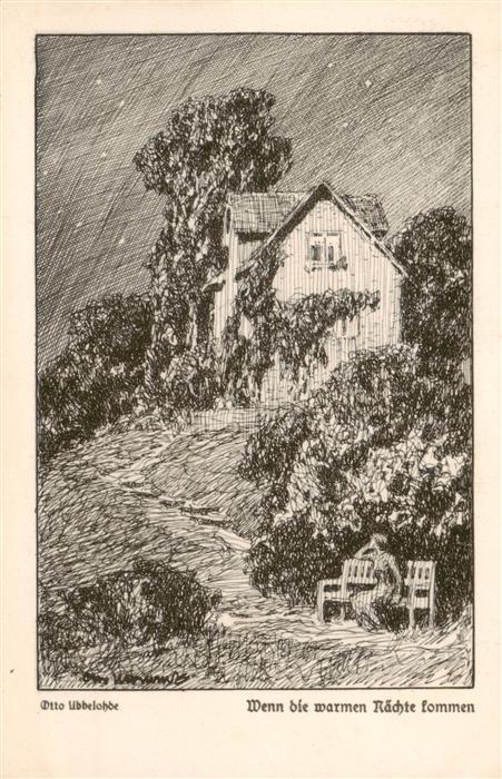 Ubbelohde Otto Kuenstlerkarte Deutsche Sehnsucht Muenchen