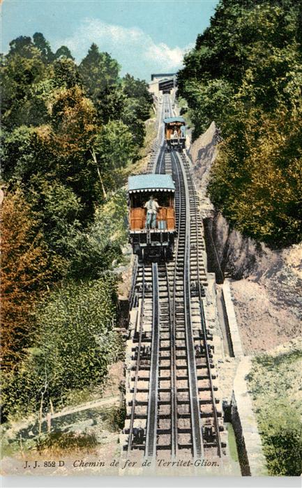 Zahnradbahn Rack Railway-- 852 D Chemin de fer Territet-Glion