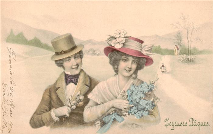 Verlag Vienne V.K. 4055 Ostern Easter Paques Pasqua Hut