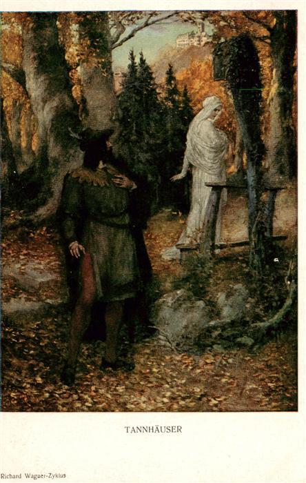 Verlag Munk M. Wien Vienne Nr. 984 Richard Wagner-Zyklus Tannhueser Wald