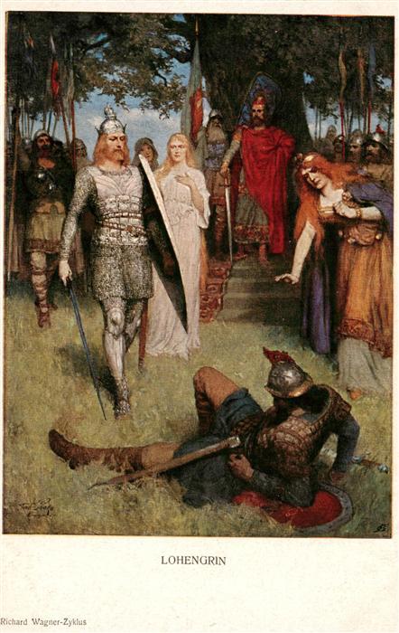 Verlag Munk M. Wien Vienne Nr. 984 Richard Wagner-Zyklus Lohengrin Soldaten