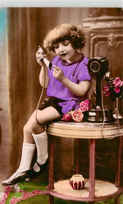 Foto Noyer A Paris Nr. 1245 Mädchen Telefon