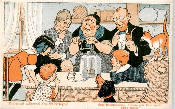 Politik Politics Politique Butternot Weltkrieg Katze Hund Kinder