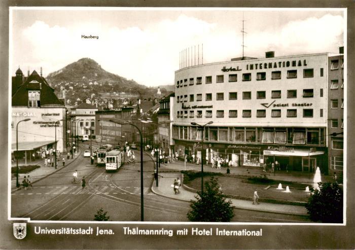 Strassenbahn Tramway-- Unistadt Jena Thaelmannring Hausber
