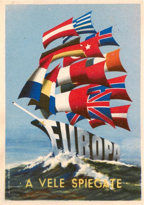Politik Politics Politique L'ERP A Vele Spiegate Europa