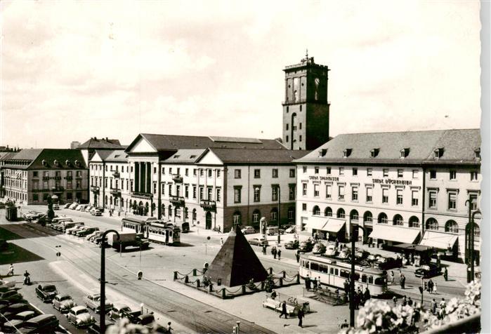 Strassenbahn Tramway-- Marktplatz Karlsruhe