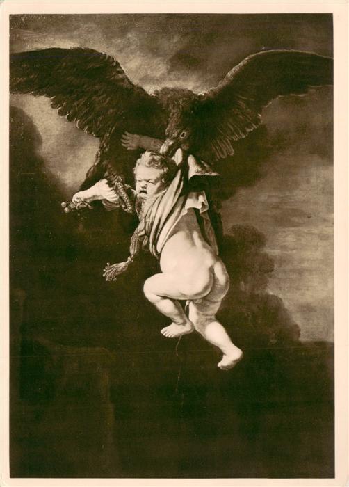 Rembrandt van Rijn Kuenstlerkarte Alte Kuenstler Kind Adler Dresden
