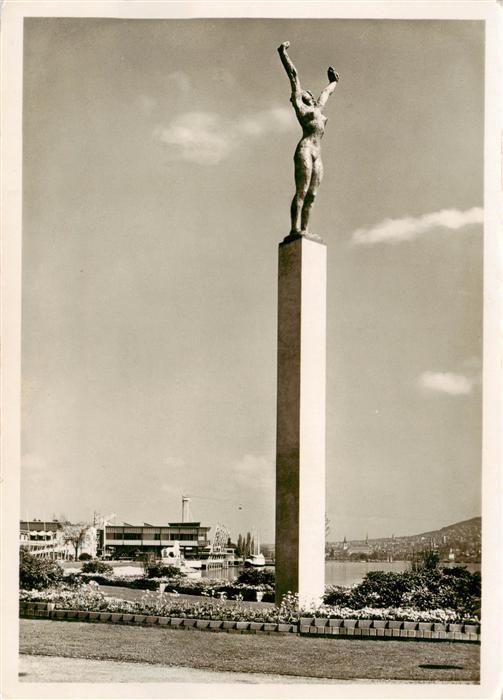 Landesausstellung Zuerich 1939 Basilik Haller am Ufer