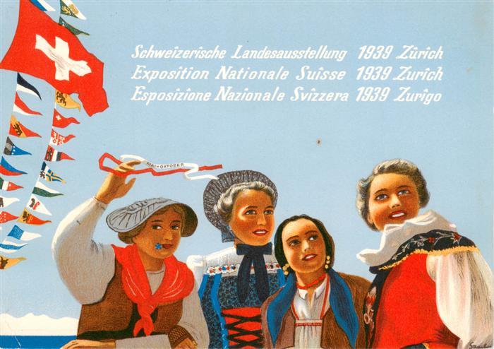 Landesausstellung Zuerich 1939 Trachten Schweiz